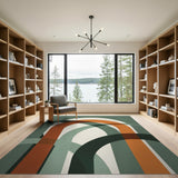 Layered Arch Geometric Modern Area Rug