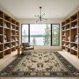 Tribal Elk Woodland Area Rug