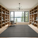 Modern Grey Geometric Woven Rug