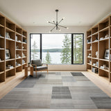 Beige and Neutral Modern Geometric Patchwork Neutral Area Rug