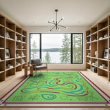 Vibrant Shalom Maze Area Rug