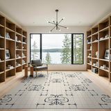 Vintage Ornate Floral Damask Rug