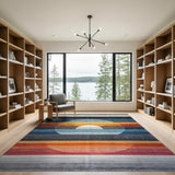 Radiant Sunburst Stripe Area Rug