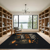 Orange Witches Welcome Halloween Area Rug