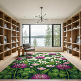 Pink Clover Blossom Shamrock Rug