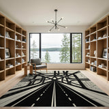 Abstract Urban Highway Interchange Rug