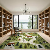 Whimsical Woodland Animals Play Rug