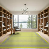 Geometric Modern Vibrant Yellow Geometric Stripe Area Rug
