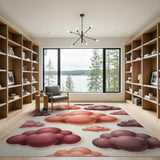Puffy Cloud Area Rug in Whimsical Pinks