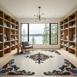 Ornate Multi-Color Persian Medallion Rug