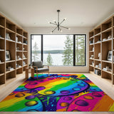Vibrant Paint Palette Splash Area Rug