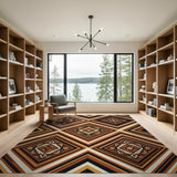 Bold Diamond Heritage Tribal Area Rug