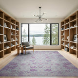 Purple Floral Vintage No. 7 Area Rug