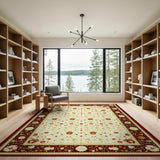 Ornate Ivory Traditional Persian Area Rug
