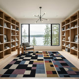 Bold Geometric Multi-Color Abstract Area Rug