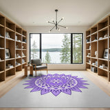 Purple Boho Chic Purple Mandala Boho Area Rug