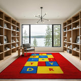 Vibrant ABC Letters Kids Area Rug