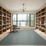 Geometric Modern Green Checkered Geometric Area Rug