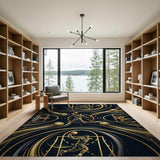 Golden Slam Dunk Basketball Area Rug
