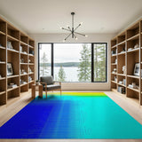 Multi-color and Patterns Rainbow Halftone Gradient Area Rug