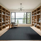 Modern Black White Halftone Geometric Rug