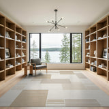 Beige Block Geometric Area Rug