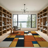 Bold Geometric Block Area Rug