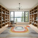 Multi-color and Patterns Geometric Modern Abstract Geometric Multi-Color Area Rug