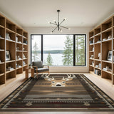 Majestic Deer Antler Southwestern Area Rug