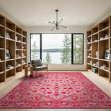 Pink Hearts Persian Area Rug