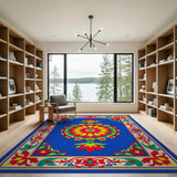 Vibrant Multi-Color Persian Mandala Area Rug
