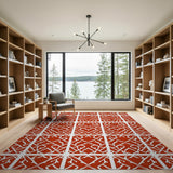 Red Persian Trellis Area Rug