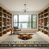 Shaggy Highland Cow Southwestern Rug