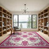 Ornate Pink Persian Area Rug