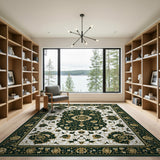 Black Gold Floral Persian Area Rug