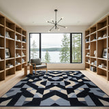 Geometric Modern Modern Geometric Grey Area Rug