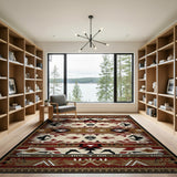 Southwestern Geometric Area Rug Brown Tan