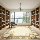 Floral Vintage Beige and Neutral Vintage Floral Beige Area Rug