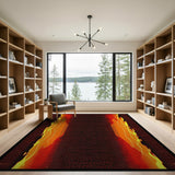 Fiery Flames Red Area Rug