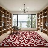 Whimsical Red Gingerbread Men Area Rug