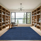Geometric Modern Blue Geometric Striped Area Rug