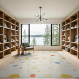 Multi-color and Patterns Playful Multi-Color Polka Dot Area Rug