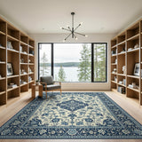 Traditional Persian Navy Blue Traditional Persian Area Rug