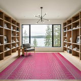 Vibrant Pink Snakeskin Scale Area Rug