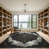 Ornate Mandala Distressed Vintage Area Rug