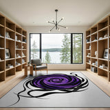 Hypnotic Purple Vortex Area Rug