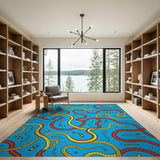 Vibrant Racetrack Adventure Kids Rug