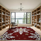 Papercut Snowflake Holiday Area Rug