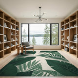 Lush Green Lush Green Palm Leaf Area Rug