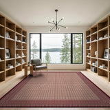 Red Red Border Traditional Persian Area Rug